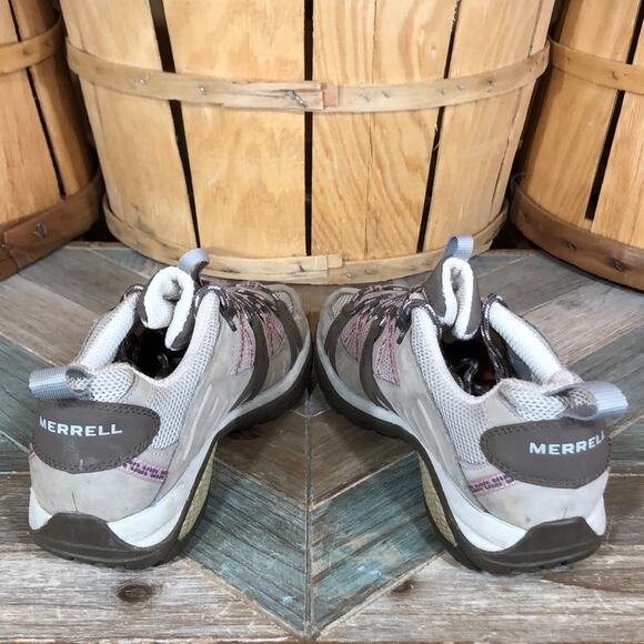 Merrell Siren Sport Tan Pink Leather Mesh Vibram Trail Hiking Shoes Womens 8.5 - Picture 7 of 10